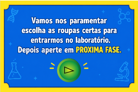 Jogo criado no intuito de conscientizar crianças sobre o papel do pesquisador.