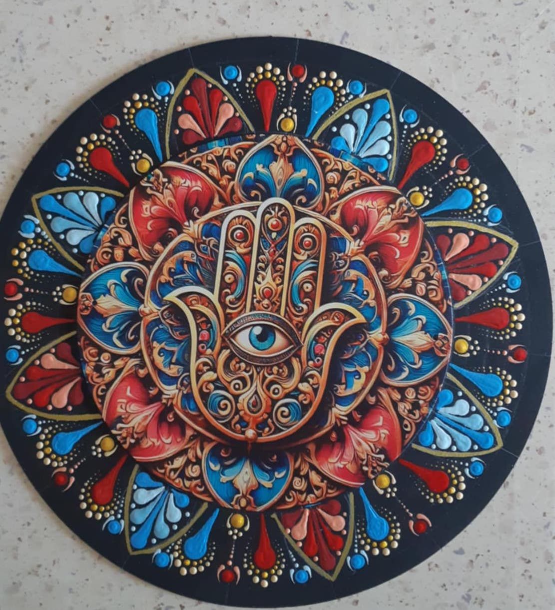 Hamsa keze falikép