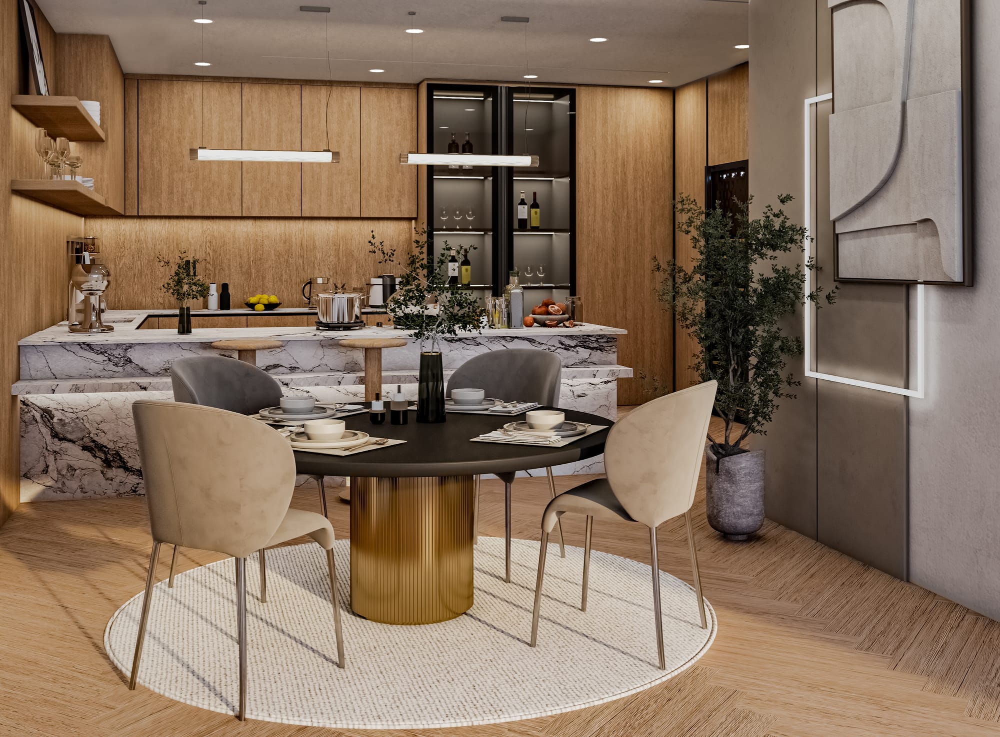 High Luxury 5 BHK Apartment Interior Design