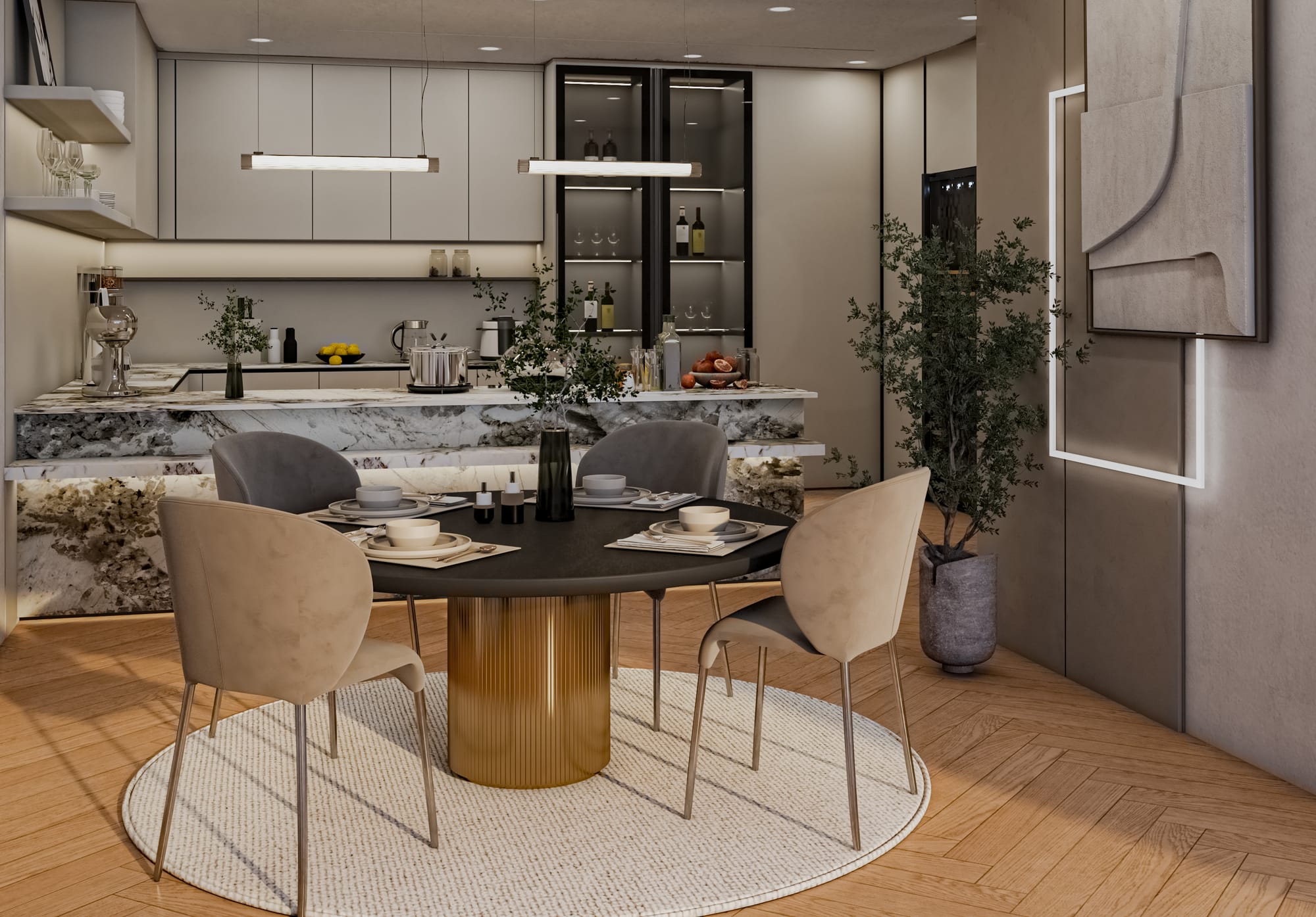 High Luxury 5 BHK Apartment Interior Design