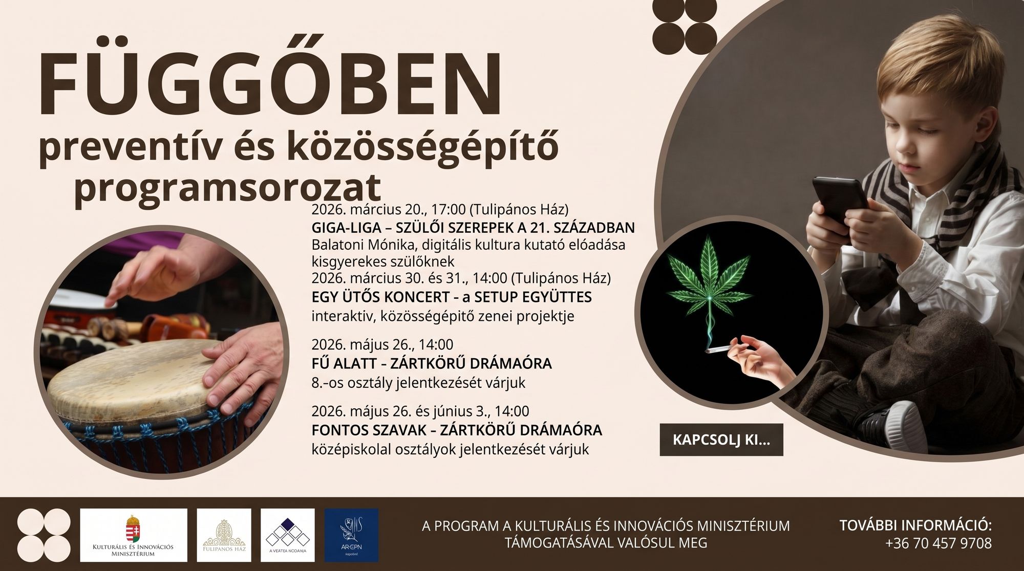 Függőben – preventív és közösségépítő programsorozat megvalósítása