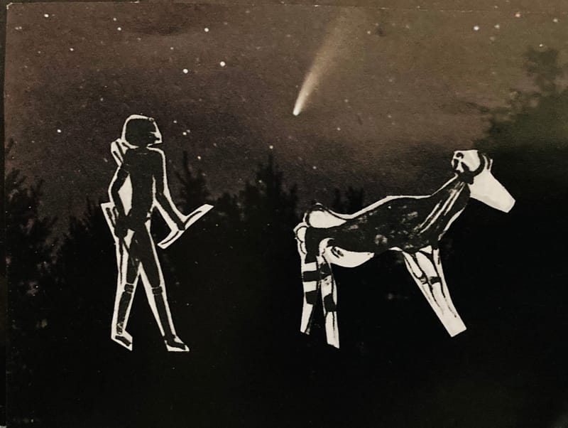 LEFT: The Hunter (2024) 8 cm x 5.5 cm ~ CENTRE: Mask (2024) 11 cm x 8 cm ~ RIGHT: Oh Mary Lou (2024) 8 cm x 5.5 cm