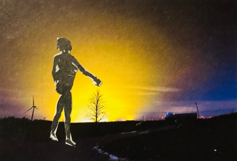 LEFT: Trotsky in Amnerst, NS (2024) 13 cm x 9 cm ~ CENTRE: New Dawn Fades (2024) 9 cm x 6 cm ~ RIGHT: The Nadir (2024) 17 cm x 12 cm