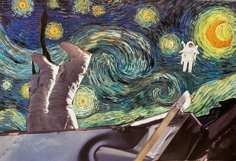 LEFT: Day Of The Iguana (2024) 18 cm x 18 cm ~ CENTRE: Do Androids Dream Of Electric Sheep (2024) 18 cm x 12 cm ~ RIGHT: Starry, Starry Flight (2024) 15 cm x 11 cm