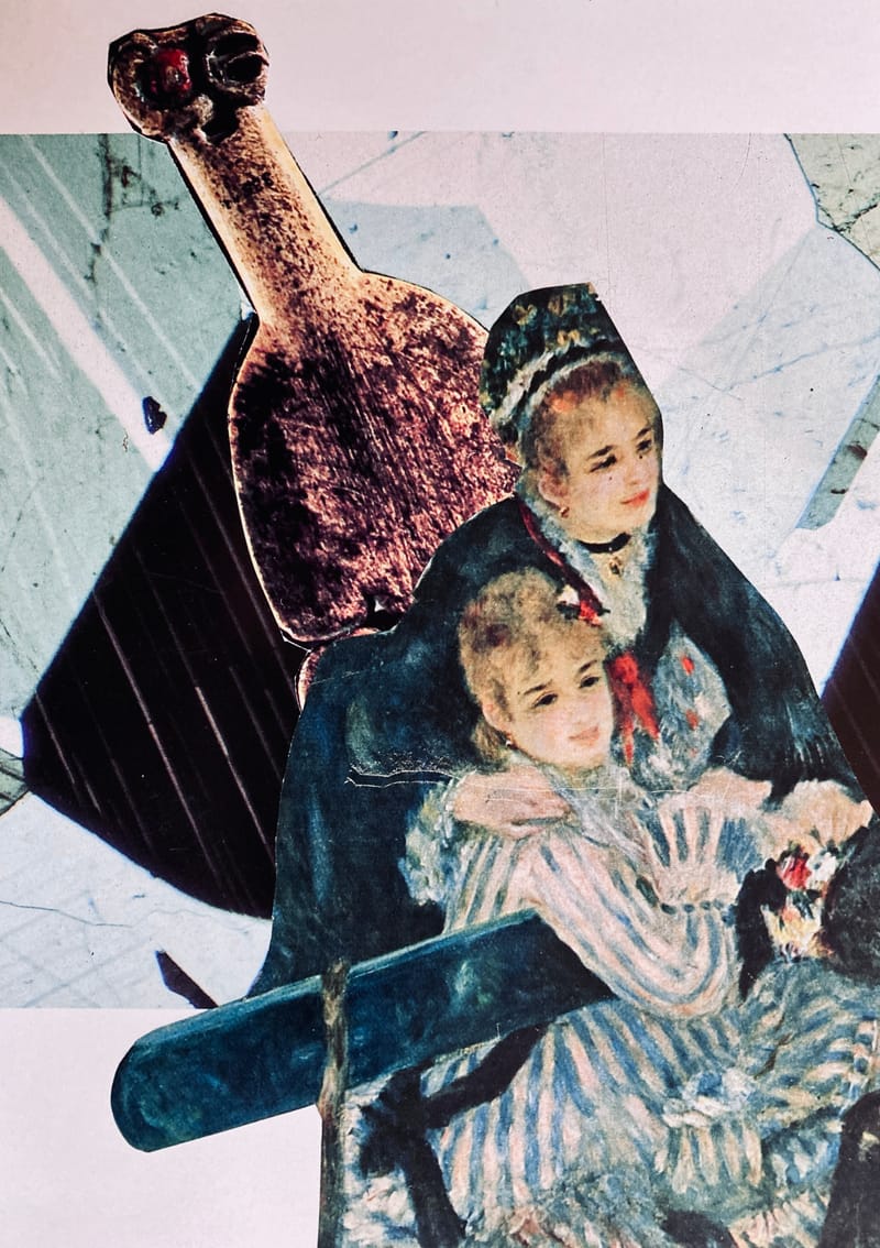 LEFT: The Bench (2024) 12 cm x 18 cm ~ CENTRE: Orpheus & Eurydice (2024) 20 cm x 26 cm