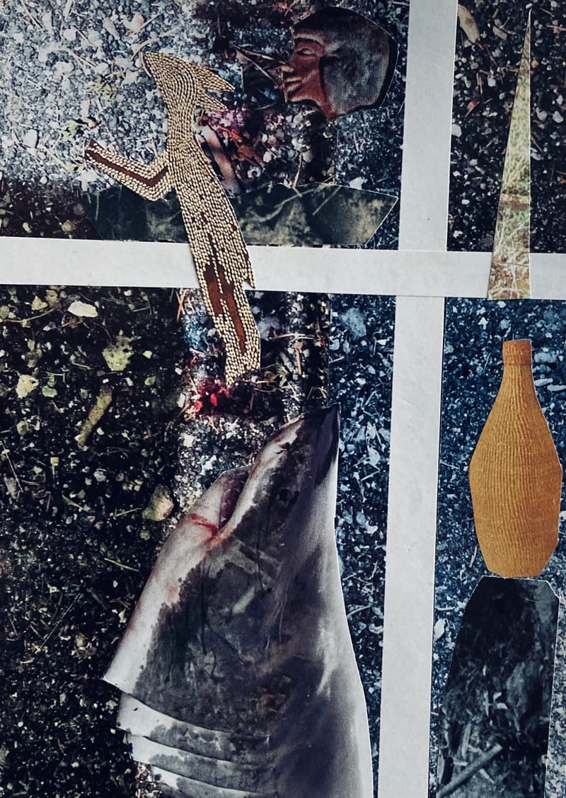 LEFT: Glenn Gould: The Bovine Variations (2025) 20 cm x 24 cm ~ CENTRE: Fish Out of Water (2025) 20 cm x 24 cm ~ LEFT: Feeding Grounds (2025)