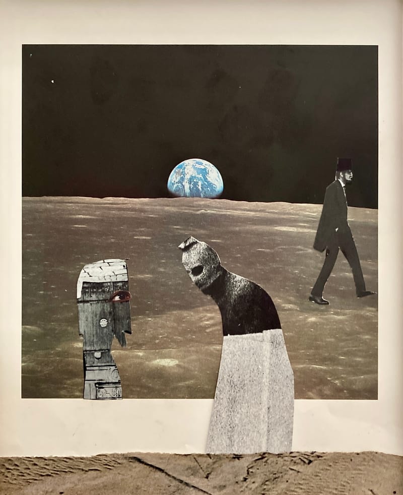 LEFT: Take Me to your Leader (2025) 20 cm x 25 cm ~ CENTRE: Untitled (2025) 35 cm x 28 cm ~ RIGHT: Architecture and Morality (2025) 12 cm x 14 cm