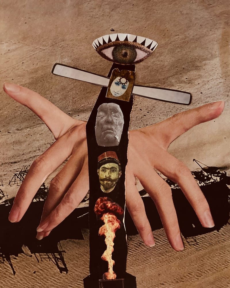 LEFT: An Account To Settle (2026) 10 cm x 15 cm ~ CENTRE: Stepping Out Of Time (2026) 12 cm x 9 cm A ~ RIGHT:nybody Is Everybody (2026) 20 cm x 25 cm