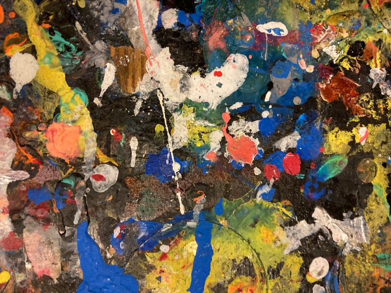 LEFT: Unwise Men (2026) 50 cm x 40 cm ~ CENTRE: Untitled Abstract (2026) 50 cm x 40 cm ~ RIGHT: Cityscape (2026) 50 cm x 40 cm