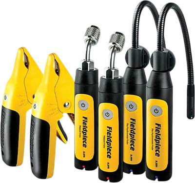 Fieldpiece - Job Link System HVACR Wireless Probe Kit - JL3KH6 - Fast Accurate Temps with Rapid Rail Technology - HVAC Tools with Padded Case