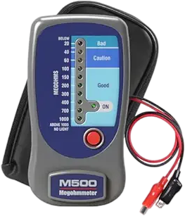 M500 Megohmmeter, Compatible with Supco M500 Megohmmeter, 500 Volts Megohmmeter, M500 Megger Tester Measures Up to 1000 Megohms, Ideal for HVAC Compressor Tester and Home Improvement Use