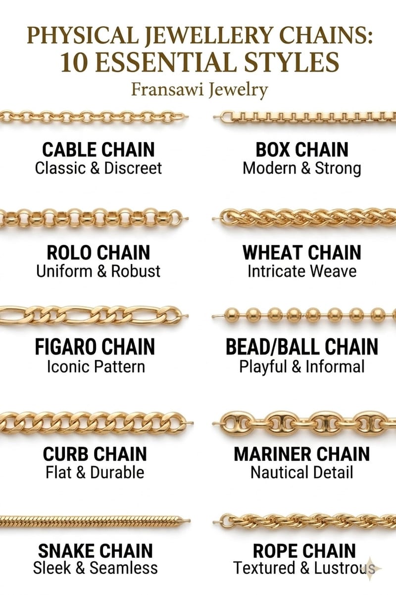 Classic Chain Styles Guide | Fransawi Silver Jewelry