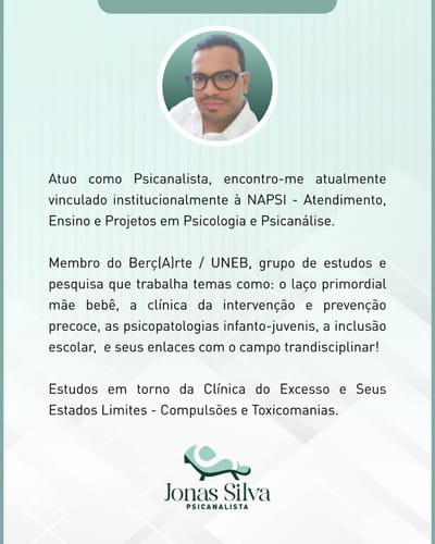 JONAS SILVA PSICANALISTA