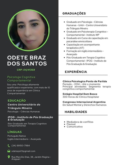 ODETE BRAZ DOS SANTOS