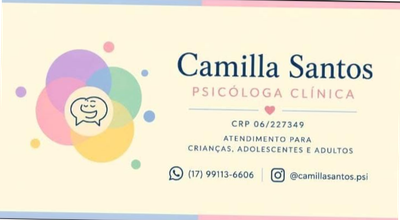CAMILLA SANTOS PSICÓLOGA