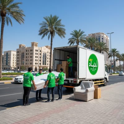 خدمات نقل وتخزين العفش والاثاث بالرياض من اجياد