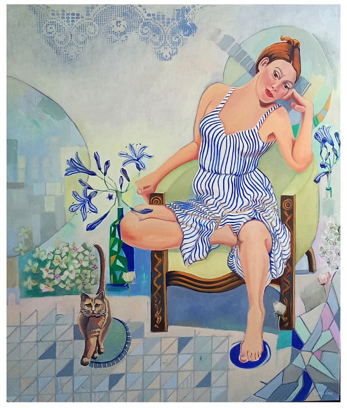 אורלי וכטל, "בלו" .טכניקה שמן, 100-120 סמ. מחיר: 7.000 ש"ח