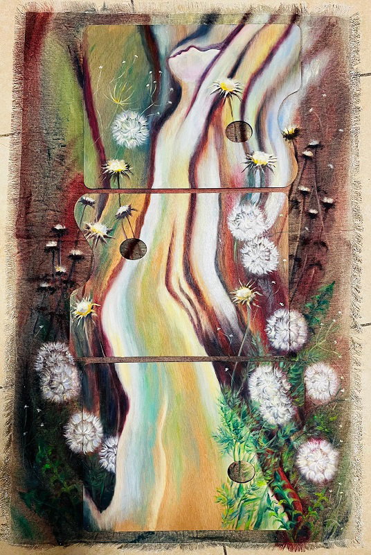 אלה גורליק, שמן על לוחות עץ וקנבס לא מתוח, 80 על 110 ס"מ.  5000₪