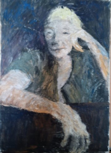 חנה בן זאב, אקריליק על בד, 50 על 35 ס"מ