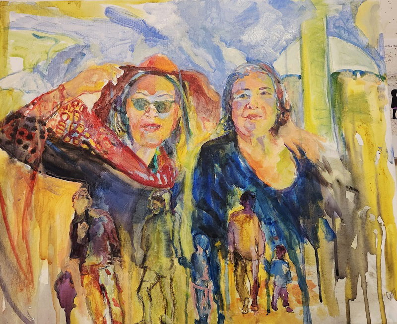 מרים סיגל דרליך, אקריליק על בד, 50 על 70 ס"מ. מחיר: 5,000 ש"ח