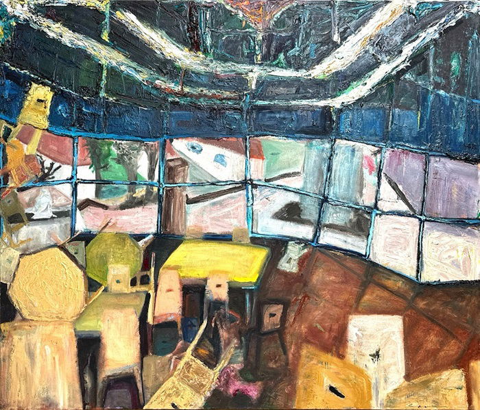 Haran Kislev, Dining Room 1, 2014, Oil on Canvas, 100 x 120 cm