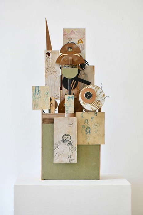 Philip Rantzer, Untitled, 2024, mixed media and engine, 82x20x33 cm