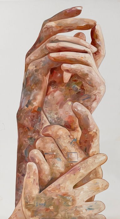 Sara Cutler, ‘Tethered resilience’, oil on linen, 2024_92x208 cm