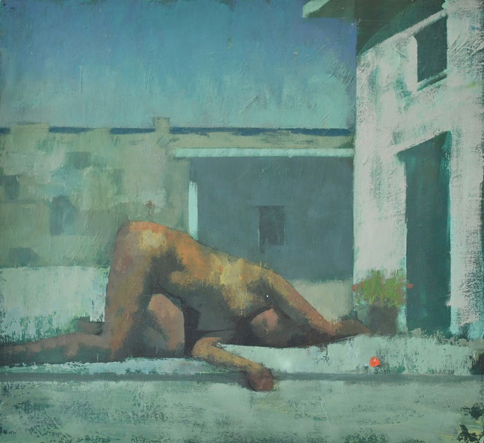 Adam Cohen, Untitled, 2024, oil on canvas on wood, 55x60 cm