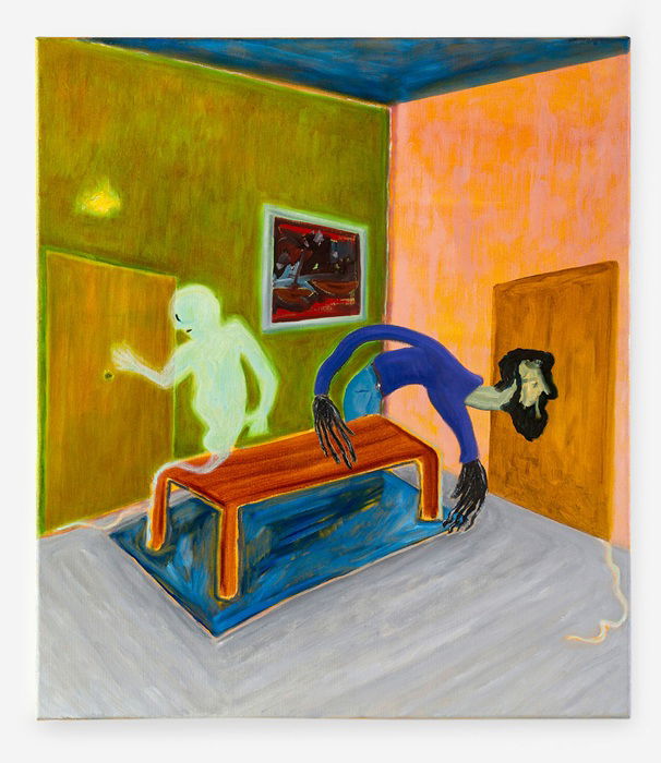 Shai Yehezkelli, Door Knock, 2022, oil on canvas, 80x70 cm
