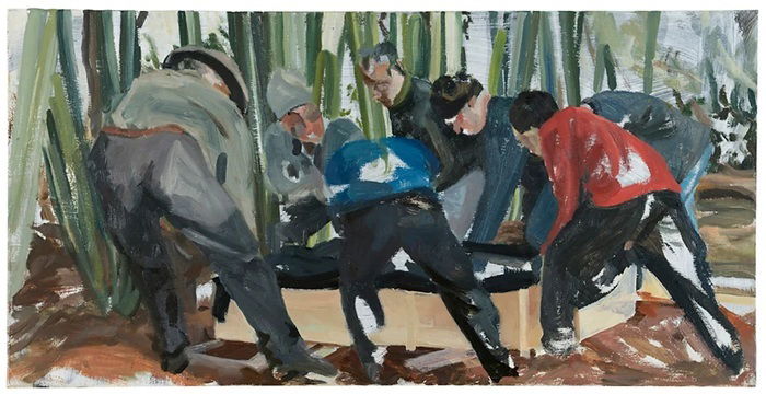 הילה סלעי, לוויה, שמן על בד, 2012-2013