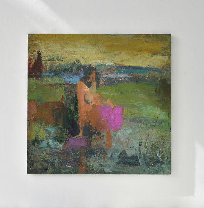  Adam Cohn, Walking in the sunset, 2025, oil on canvas on wood, 175x170 cm 