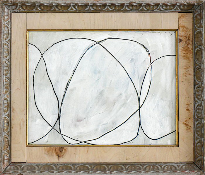 Philip Rantzer, Untitled, 2025, acrylic and pastel on plywood, 40x47 cm