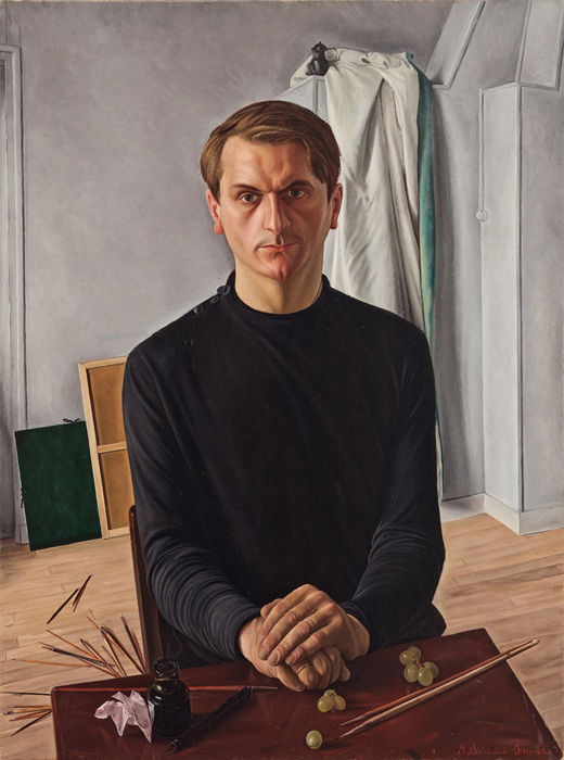 אורל-רנה בארו, דיוקן עצמי: גבר צעיר עם טבעת נישואין, 1925 בקירוב שמן על בד, 60.5.×81.5 אוסף פרטי