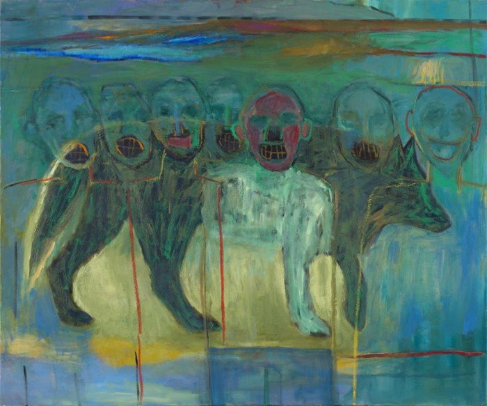 תמר בן שאול, All for one and one for all 1, 2021, שמן על בד צילום: אלעד שריג