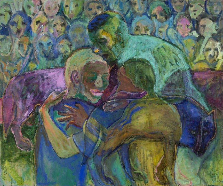 תמר בן שאול, Football, 2024, שמן על בד צילום: אלעד שריג