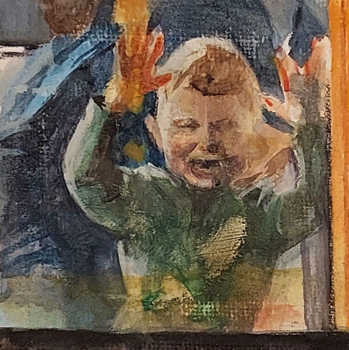 Guy Bernard Raichman, Untitled, 2025, Gouache and watercolor on canvas, 7x7 cm