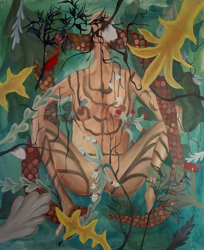 אלעד אמסלם, אשה, 2025, שמן על בד