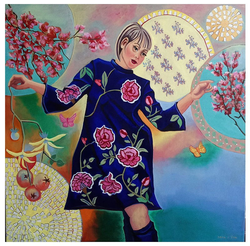 "קימונו" 100-100 סמ. טכניקה: שמן. מחיר: 7.000 ש"ח. אורלי וכטל טל. 0528250800