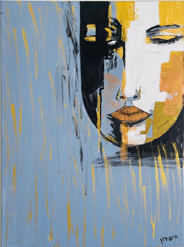 חיים רון, אקריליק על בד, 61 על 45 ס"מ 