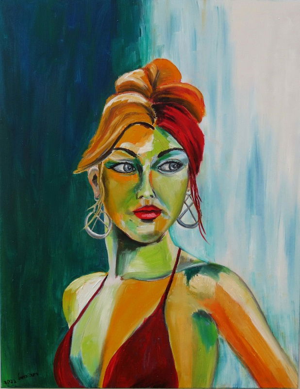 רינה כרמל, שמן על בד, 90 על 70 ס"מ, 1,100 ש"ח