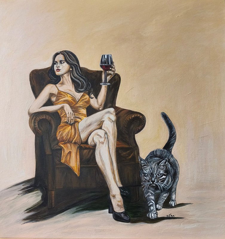 רחלה ברק,  אקריליק על עץ, 60 על 56 ס"מ, 10,000 ש"ח