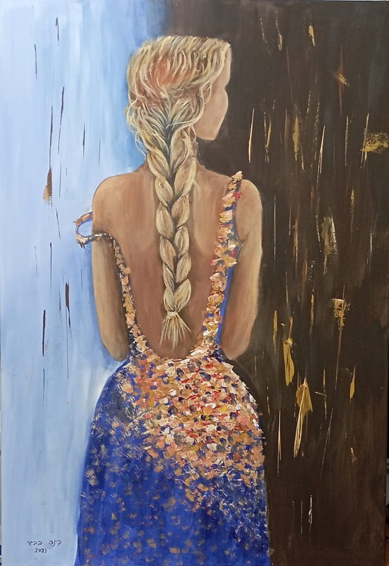 דינה בבאי, אקריליק על בד,  