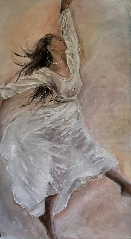 אתי גוגנהיים, "הרקדנית" שמן על בד, 107 על  60 ס"מ. מחיר: 4,000 ש"ח