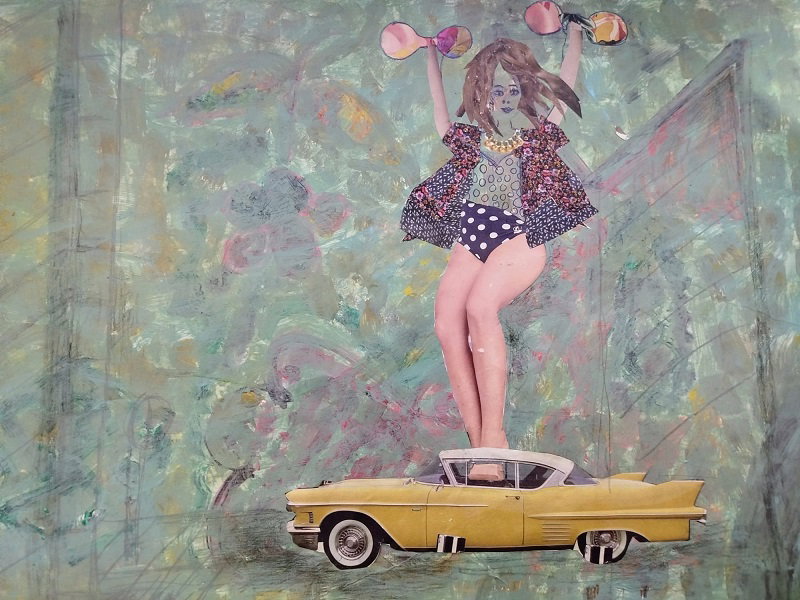 טל הר-ציון, אקריליק וקולאז' על נייר עבה 300 גר', 50*40 ס"מ, מחיר:  1100 ש"ח. 054-4221242