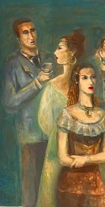 מירי פנאן,  	 אקריליק על בד 120 על 75 ס"מ. מחיר: 4,500 ש"ח