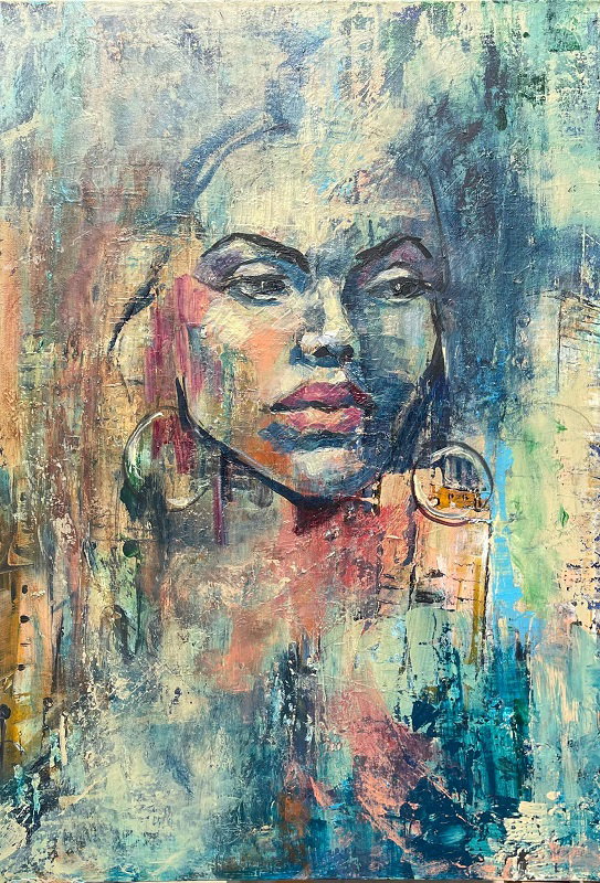 ענת בן עזרא, אקריליק על בד, 70 על 50 ס
