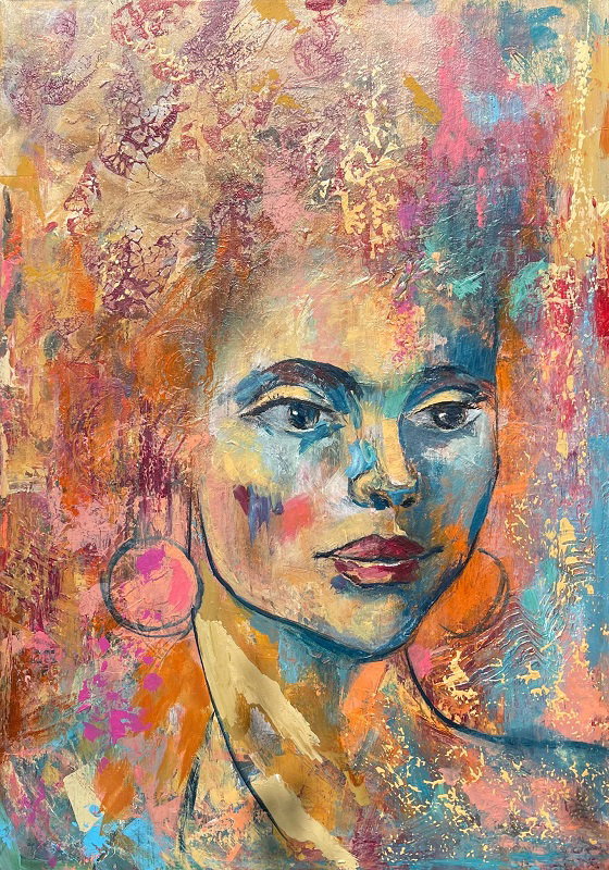 ענת בן עזרא, אקריליק על בד, 70 על 50 ס