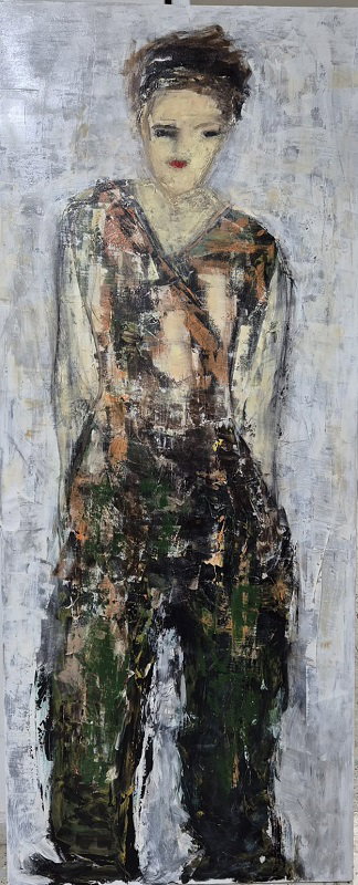 מירי פנאן, אקריליק על בד 170 על 70 ס"מ. מחיר: 4,800 ש"ח