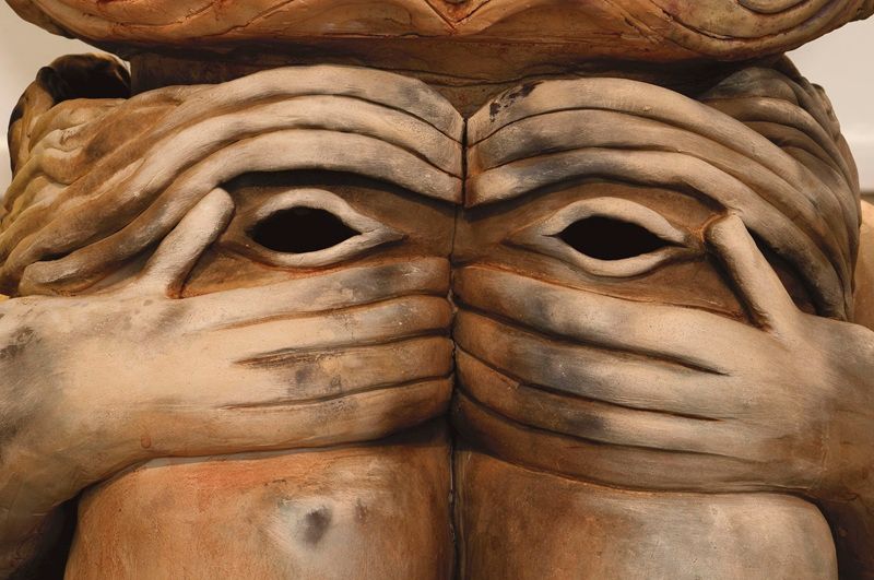 חן פלמנבאום, פרט מתוך הצופה, 2025-6, צילום: אבי אמסלם