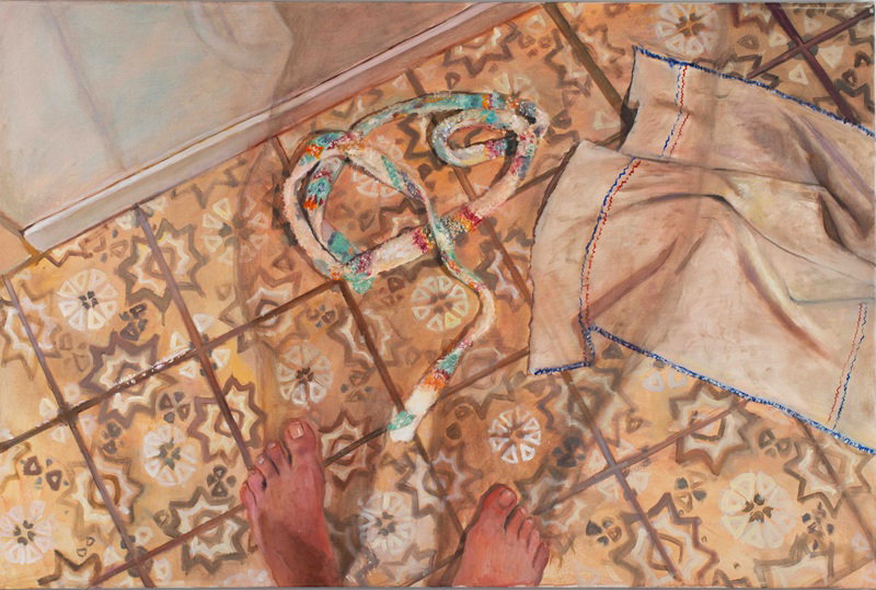 Ziv Balbirsky, Untitled (floor), 2025, oil on canvas, 90x60 cm
